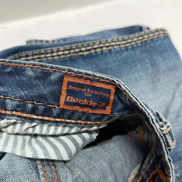 Rock Revival Cameron Easy Straight Leg Embroidered Denim Blue Jeans Womens 28 - Picture 12 of 14